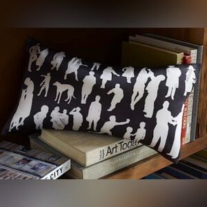 West Elm Luxurious Silk Accent Pillow Silhouette Mike Miller Collaboration RARE